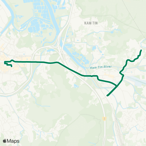 Green Minibus Services Yuen Long (Fung Cheung Rd) - Tai Kong Po map