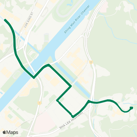 Green Minibus Services Wong Nai Tau - Fo Tan Station (Circular) map