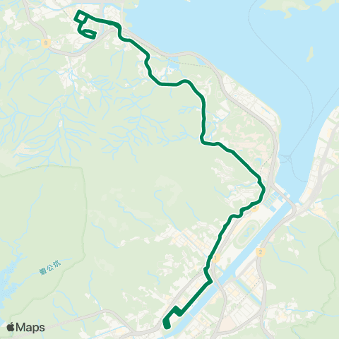 Green Minibus Services Tai Po Market Sta - Sha Tin (Pak Hok Ting St) (Circular) map