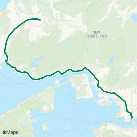 Green Minibus Services Yuen Long (Fung Cheung Rd) - Tsim Sha Tsui E (Mody Rd) map