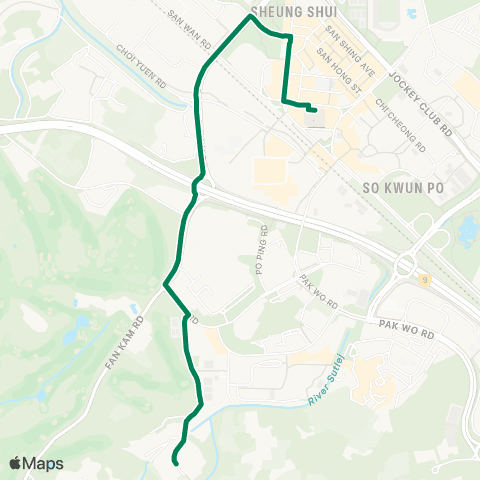 Green Minibus Services Sheung Shui Sta Public Light Bus Terminus - Ping Kong Rd, Near Ping Kong map