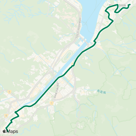 Green Minibus Services Hin Keng - Lee On map