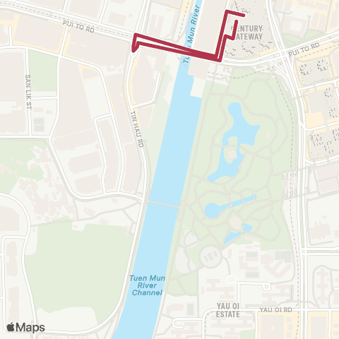 MTR Bus Tuen Mun Sta - Yip Wong Estate (Circular) (Special Departure to Yip Wong Estate) map