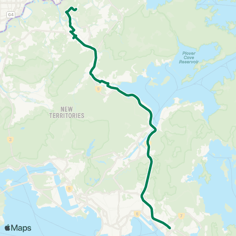 Kowloon Motor Bus Sheung Shui Kong Nga Po - Lam Tin Sta map
