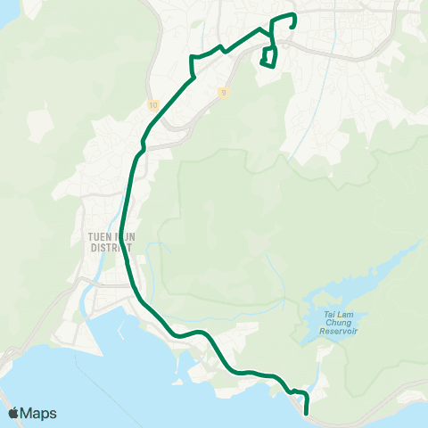 Kowloon Motor Bus Long Tin Court - Tuen Mun Rd Interchange map