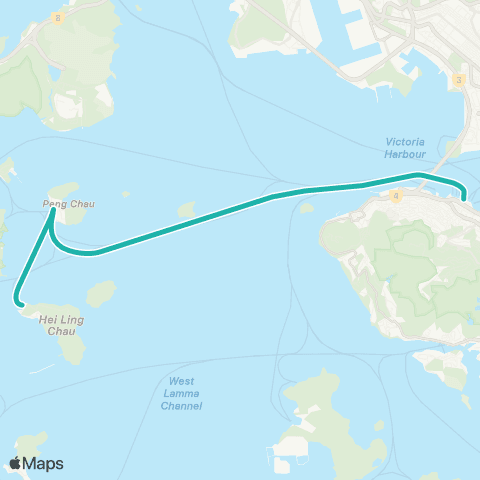 Hong Kong Ferries Central - Hei Ling Chau map