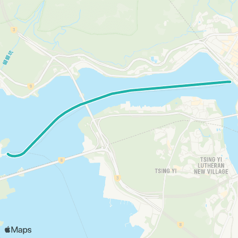 Hong Kong Ferries Ma Wan - Tsuen Wan map