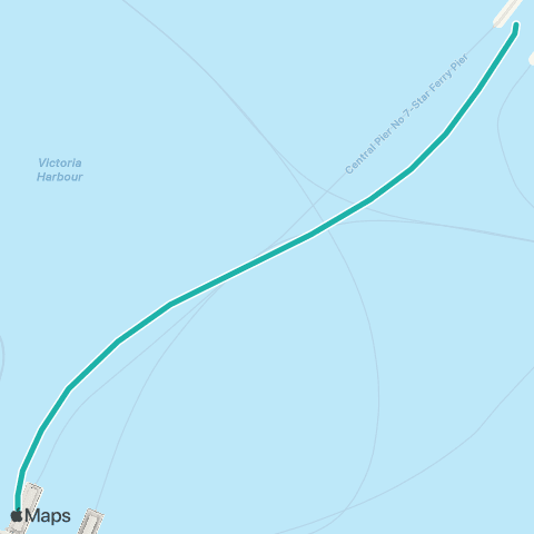 Hong Kong Ferries Tsim Sha Tsui - Central map