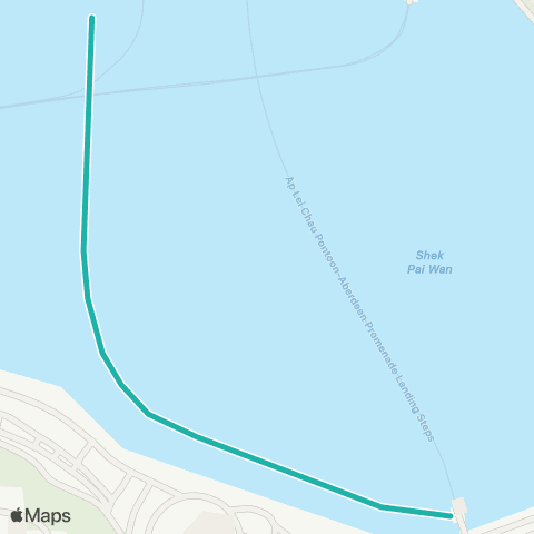 Hong Kong Ferries Aberdeen - Ap Lei Chau map