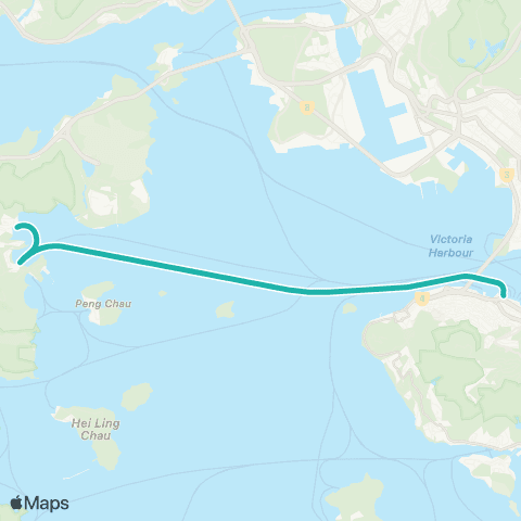 Hong Kong Ferries Central - Discovery Bay North map