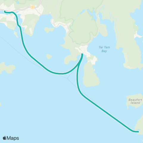 Hong Kong Ferries Aberdeen / Stanley - Po Toi Island map