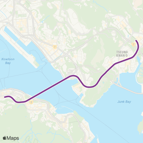 Hong Kong Rail Tseung Kwan O Line map