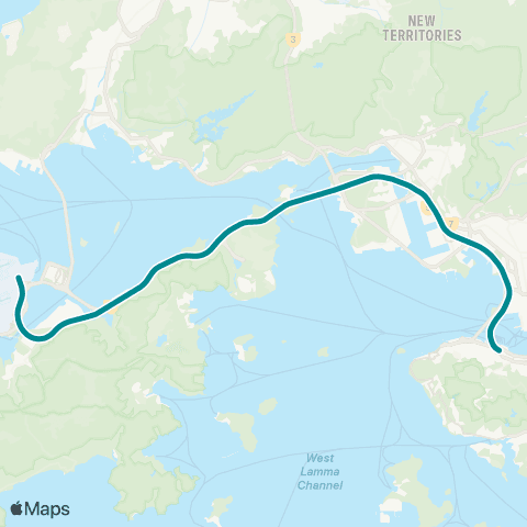 Hong Kong Rail Airport Express map