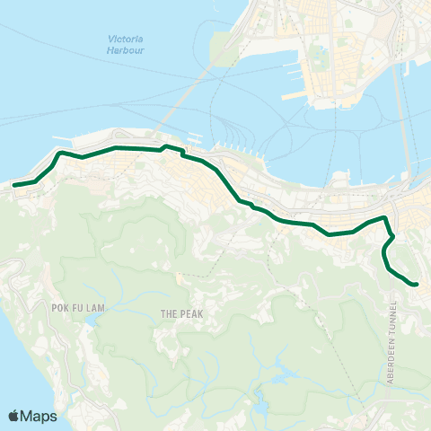 HK Tramways Kennedy Town - Happy Valley map