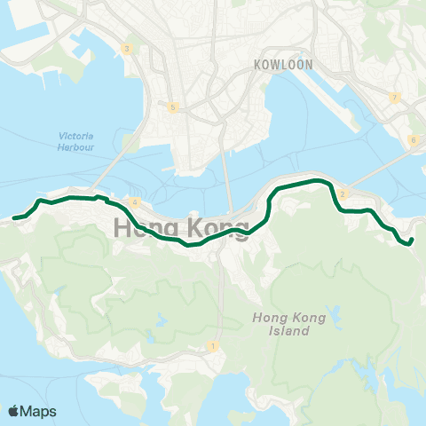 HK Tramways Shau Kei Wan - Kennedy Town map