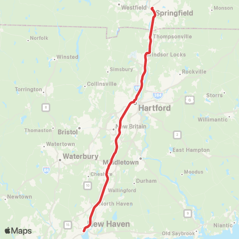 Hartford Line Hartford Line map