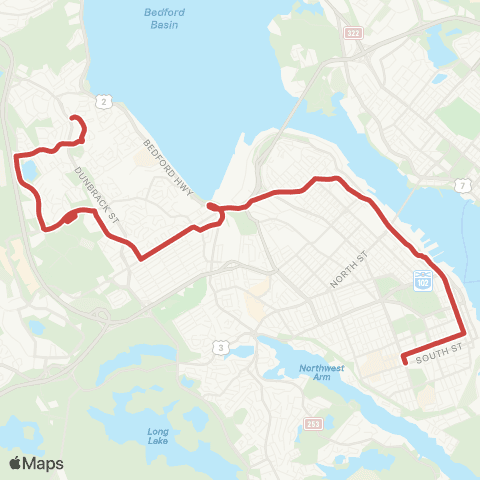 Halifax Transit Farnham Gate Express map