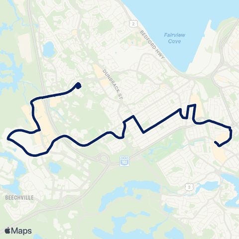 Halifax Transit Bayers Lake map