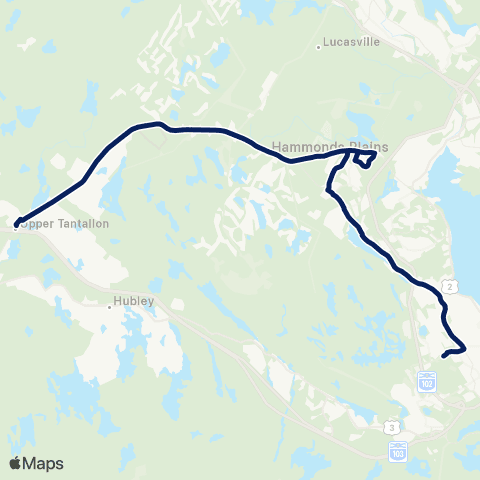 Halifax Transit Tantallon map