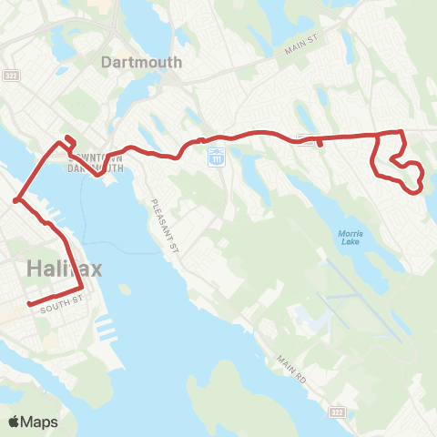 Halifax Transit Colby Express map