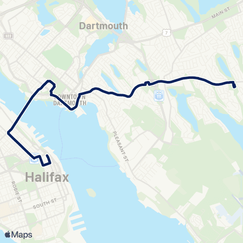Halifax Transit Portland map