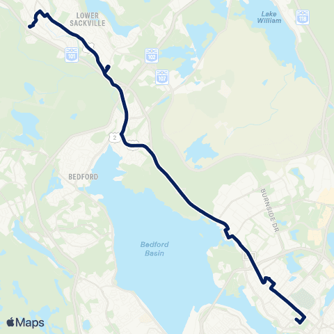 Halifax Transit Sackville-Dartmouth map