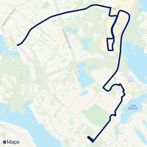 Halifax Transit Dartmouth Crossing map