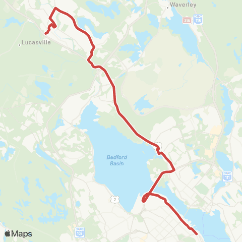 Halifax Transit Glendale Express map