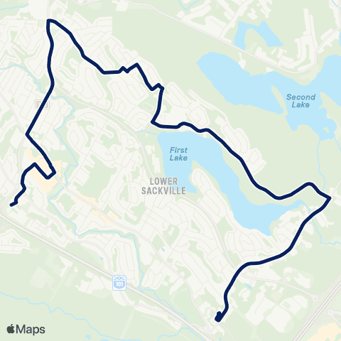 Halifax Transit First Lake map