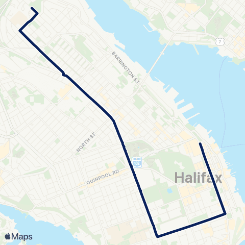 Halifax Transit Peninsula map