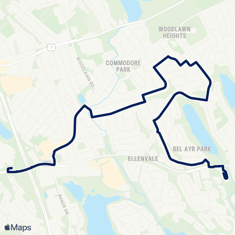 Halifax Transit Woodlawn map