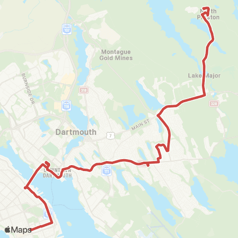 Halifax Transit North Preston Express map