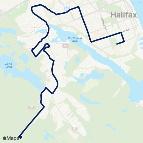 Halifax Transit Leiblin Park map
