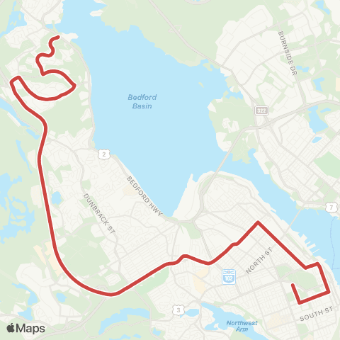Halifax Transit Hemlock Ravine Express map
