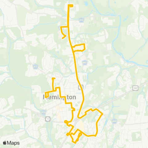 Hunterdon LINK Raritan Twp - Flemington map