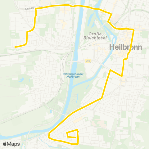  Heilbronner · Hohenloher · Haller Nahverkehr GmbH Schanz Süd - Kreuzgrund - Harmonie - Allee Post - Rosenberg - Sontheim map