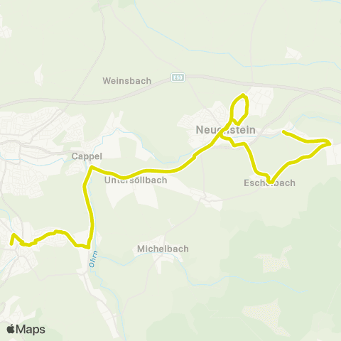  Heilbronner · Hohenloher · Haller Nahverkehr GmbH  map