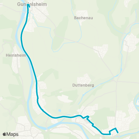  Heilbronner · Hohenloher · Haller Nahverkehr GmbH Neckarelz / Böttingen - Gundelsheim - Offenau - Bad Friedrichshall map