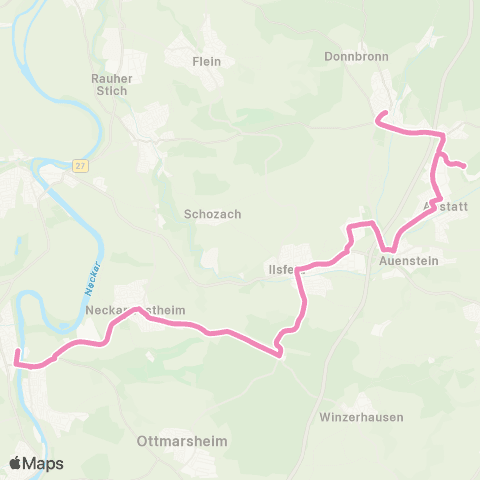 Heilbronner · Hohenloher · Haller Nahverkehr GmbH Untergruppenb. - Abstatt - Ilsfeld - Neckarwesth. - Kirchh.(N) map