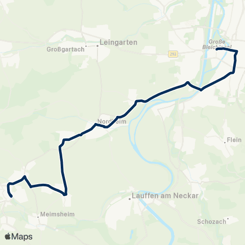  Heilbronner · Hohenloher · Haller Nahverkehr GmbH Heilbronn - Nordheim - Hausen - Brackenheim map