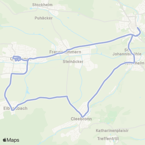  Heilbronner · Hohenloher · Haller Nahverkehr GmbH Brackenheim - Botenheim - Cleebronn - Eibensbach - Güglingen map