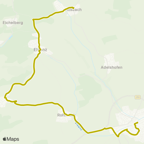  Heilbronner · Hohenloher · Haller Nahverkehr GmbH Eppingen Rohrbach - Landshausen - Elsenz map