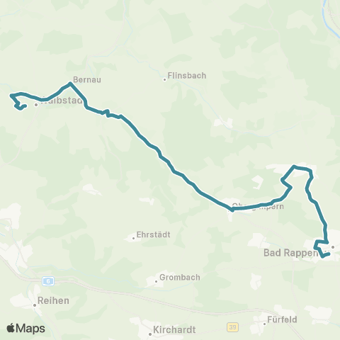  Heilbronner · Hohenloher · Haller Nahverkehr GmbH Bad Rappenau - Siegelsbach - Obergimpern - Hüffenhardt - Untergimpern - Neckarbischofsheim - Waibstadt map