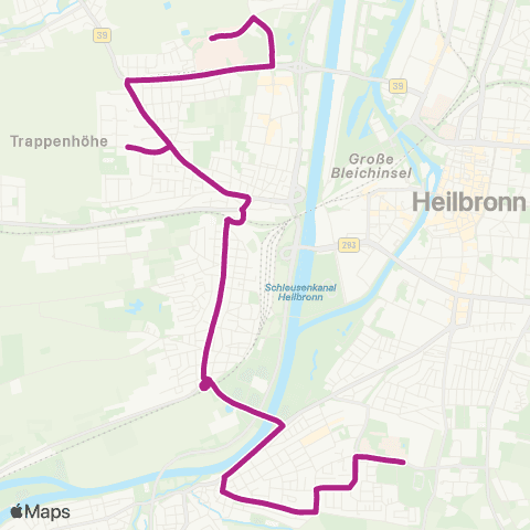  Heilbronner · Hohenloher · Haller Nahverkehr GmbH Hochschule Heilbronn, Campus Sontheim - Sontheim - Böckingen - Klinikum Heilbronn map