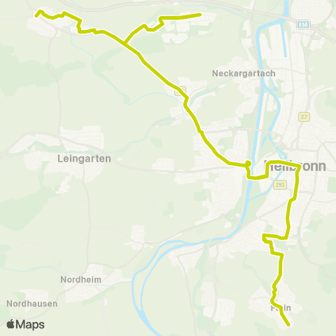  Heilbronner · Hohenloher · Haller Nahverkehr GmbH Böllinger Höfe / Kirchhausen - Frankenbach - Schanz Nord - HBF - Allee Post - Jörg-Ratgeb-Plat - Flein map