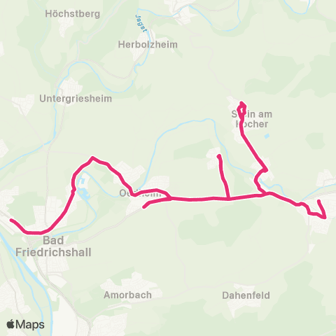  Heilbronner · Hohenloher · Haller Nahverkehr GmbH Bad Friedrichshall - Oedheim - Degmarn - Neuenstadt a.K. map
