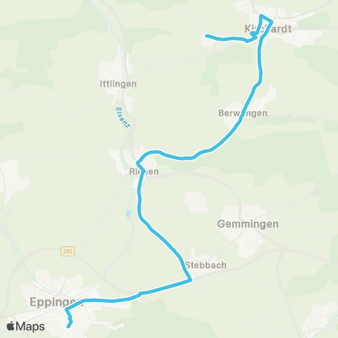  Heilbronner · Hohenloher · Haller Nahverkehr GmbH Bockschaft - Berwangen - Kirchardt - Eppingen map