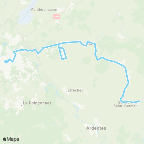 Horizon Sassierges Saint-Germain / Gares map