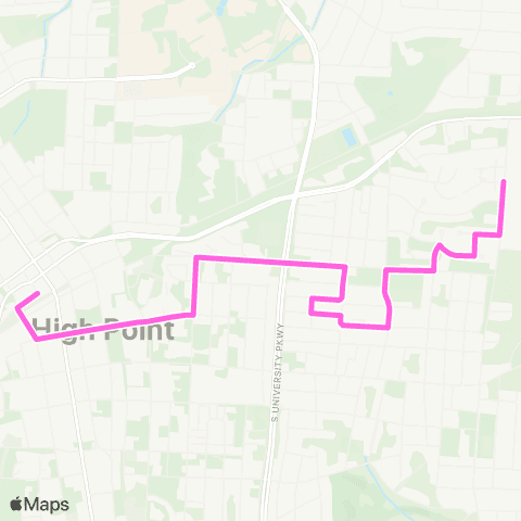High Point Transit Leonard Avenue map