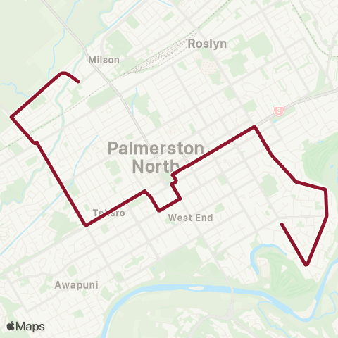 Horizons Regional Council Cloverlea - Hokowhitu map